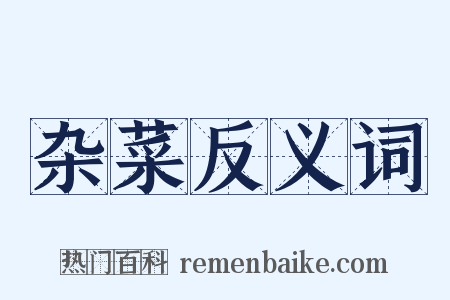 杂菜反义词是什么意思的图片